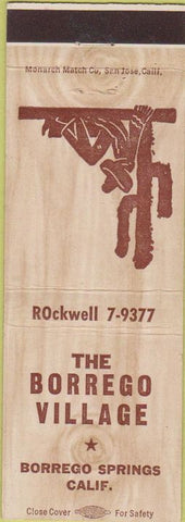 Matchbook Cover - Borrego Village Borrego Springs CA cactus