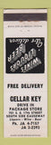 Matchbook Cover - Cellar Key Liquor Fort Lauderdale FL WEAR