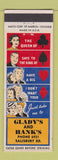 Matchbook Cover - Glady's and Hank's WEAR