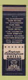 Matchbook Cover - Ingram Cunningham Hotels Nashville TN WEAR
