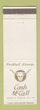 Matchbook Cover - Cash McCall Steak House