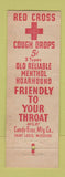 Matchbook Cover - Red Cross Cough Drops St Louis MO Candy Bros