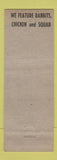 Matchbook Cover - Grandma's Inn Chicago? Rabbit squab Lou Rettenmaier