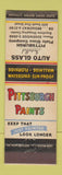 Matchbook Cover - Pittsburgh Paints Auto Glass Pittsburgh? PA?