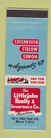 Matchbook Cover - Littlejohn Real Estate Insurance Colorado Springs