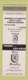 Matchbook Cover - West Bradley Corp Bethesda MD real estate WEAR