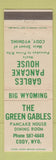 Matchbook Cover - Gables Pancake House Cody WY