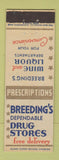 Matchbook Cover - Breeding's Drug Stores