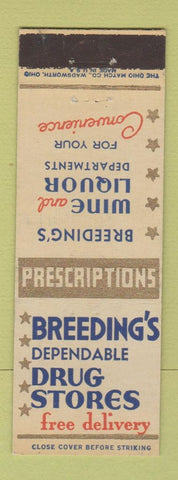 Matchbook Cover - Breeding's Drug Stores
