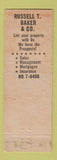 Matchbook Cover - Russell T Baker Real Estate Baltimore?