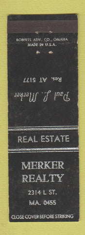 Matchbook Cover - Merker Real Estate WEAR