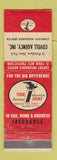 Matchbook Cover - Covell Insurance Potsdam NY WEAR