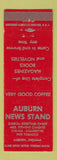 Matchbook Cover - Auburn News Stand Auburn IN books magazines