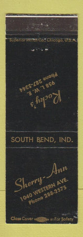 Matchbook Cover - Rocky's Sherry Ann South Bend IN