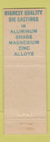 Matchbook Cover - Precision Castings Fayetteville NY WORN
