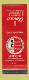 Matchbook Cover - Amsco Solvents Chemical Cincinnati OH