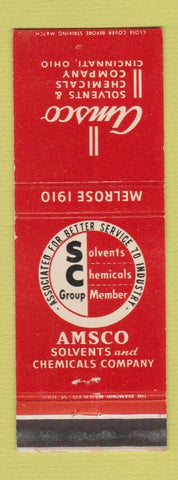 Matchbook Cover - Amsco Solvents Chemical Cincinnati OH