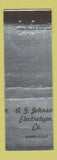 Matchbook Cover - AG Johnson Electrotype Minneapolis MN MISCUT