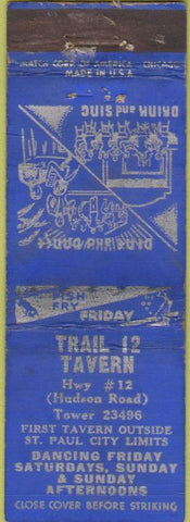 Matchbook Cover - Trail 12 Tavern ST Paul MN WEAR
