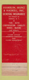 Matchbook Cover - Hamblin Munz Haskell Insurance Oneida NY