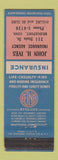 Matchbook Cover - AETNA Insurance John Ives Bridgeport CT