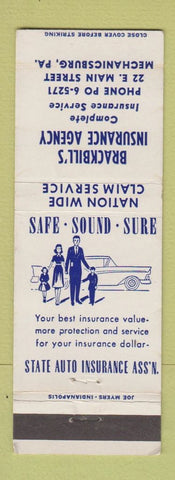 Matchbook Cover - Brackbill's Insurance Agency Mechanicsburg PA