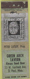 Matchbook Cover - Green Arch Tavern St Paul MN POOR