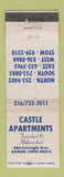 Matchbook Cover - Castle Apartments Akron OH WEAR