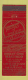 Matchbook Cover - Robert Machardo Insurance San Jose CA WEAR