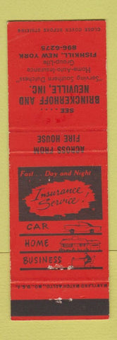 Matchbook Cover - Brinckerhoff and Neuville Insurance Fishkill NY