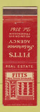 Matchbook Cover - Fitts Real Estate Insurance Framingham MA