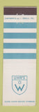 Matchbook Cover - Uhr's Wynne Kosher Catering Philadelphia PA Jewish Kosher