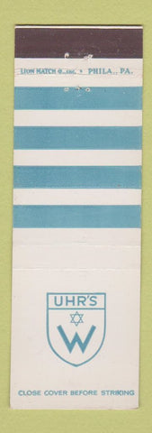 Matchbook Cover - Uhr's Wynne Kosher Catering Philadelphia PA Jewish Kosher