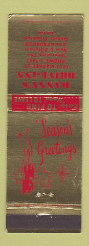Matchbook Cover - Danny's Drive Inn Hamburgers Christmas Shreveport LA