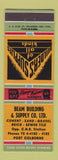 Matchbook Cover - Beam Building Supply Port Colborne ON