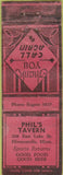 Matchbook Cover - Phil's Tavern Minneapolis MN Arrow WORN