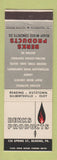 Matchbook Cover - Berks Products Ready Mixed Concrete Reading PA