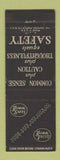 Matchbook Cover - York Safe and Lock York PA vaults