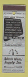 Matchbook Cover - Adam Metal Supply Long Island City NY