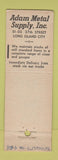 Matchbook Cover - Adam Metal Supply Long Island City NY