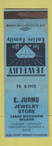 Matchbook Cover - E Jurmu Jewelry Store WORN