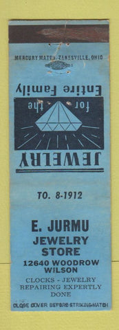 Matchbook Cover - E Jurmu Jewelry Store WORN