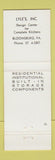 Matchbook Cover - Mutschler Brothers Storage Lyle's Kitchens Bloomsburg PA