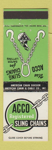 Matchbook Cover - Acco Sling Chains