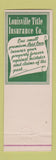 Matchbook Cover - Louisville Title Insurance KY