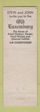 Matchbook Cover - Old Luxemburg Inn Steve Tomko