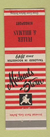 Matchbook Cover - Michaels Stern Men's Clothes Fuller Hillman Kingsport TN