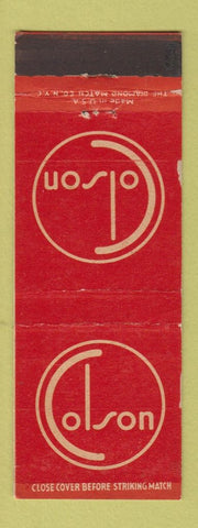 Matchbook Cover - Colson Corp Elyria OH