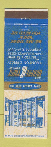 Matchbook Cover - Durfee Trust Company Taunton MA