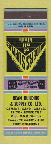 Matchbook Cover - Beam Building Supply Port Colborne ON